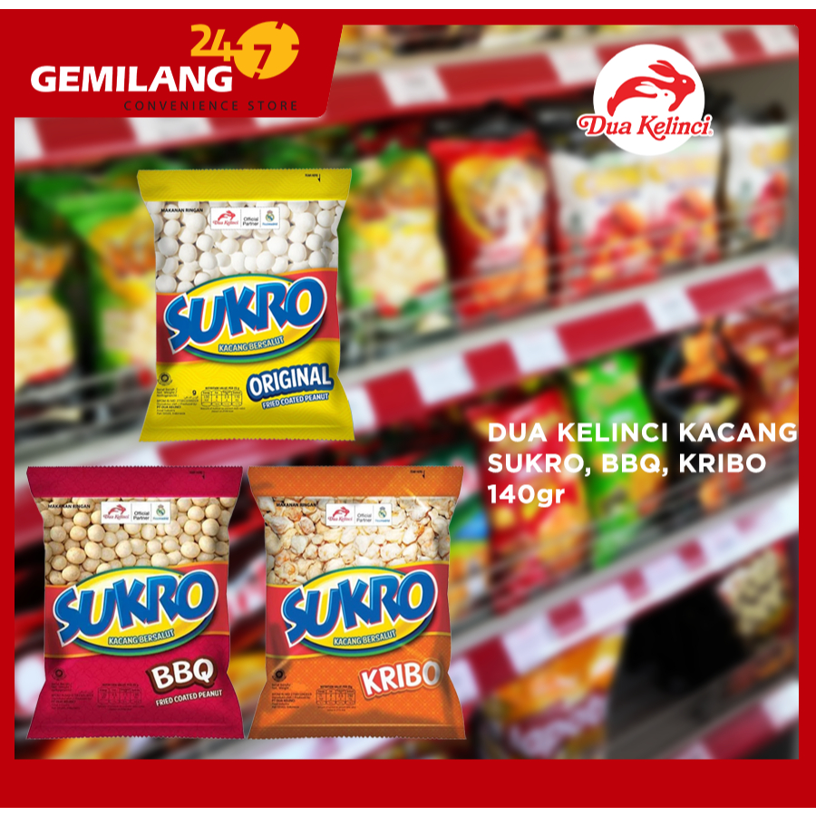 

DUA KELINCI KACANG SUKRO, BBQ, KRIBO 140gr
