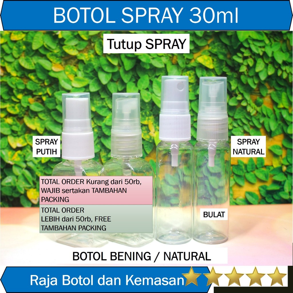 Botol Spray 30ml untuk Hand Sanitizer Antiseptik 30 ml Handsanitizer