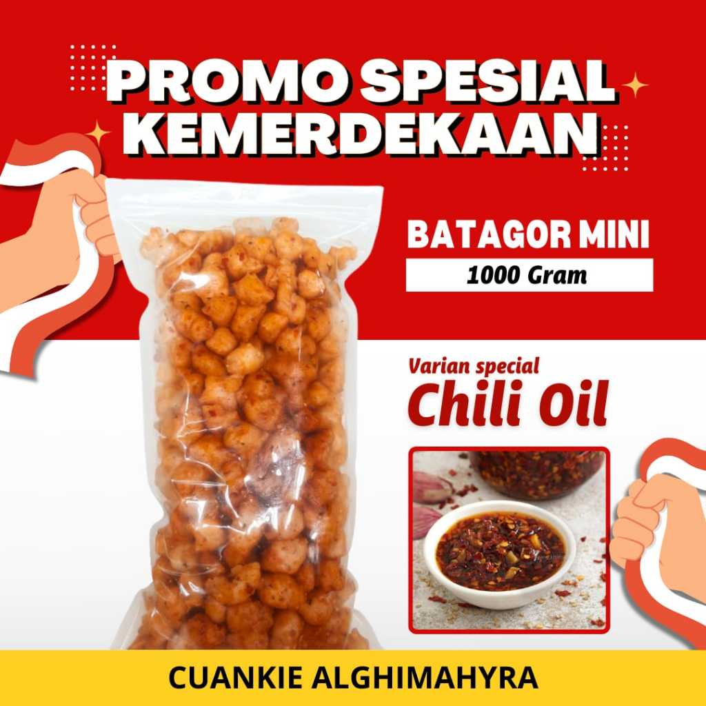 

[PROMO MERDEKA] SIOMAY MINI PEDAS CHILI OIL 1KG SNACK! - Renyah dan Gurih kriuk Toping Seblak Mie Bakso
