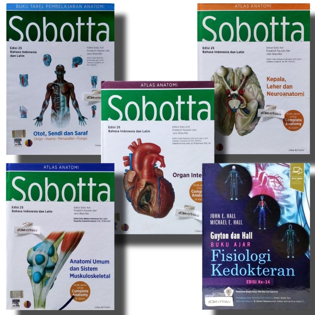 Paket ORI Atlas Anatomi Manusia Sobotta ed.25 dan Buku Ajar Fisiologi Kedokteran Guyton dan Hall