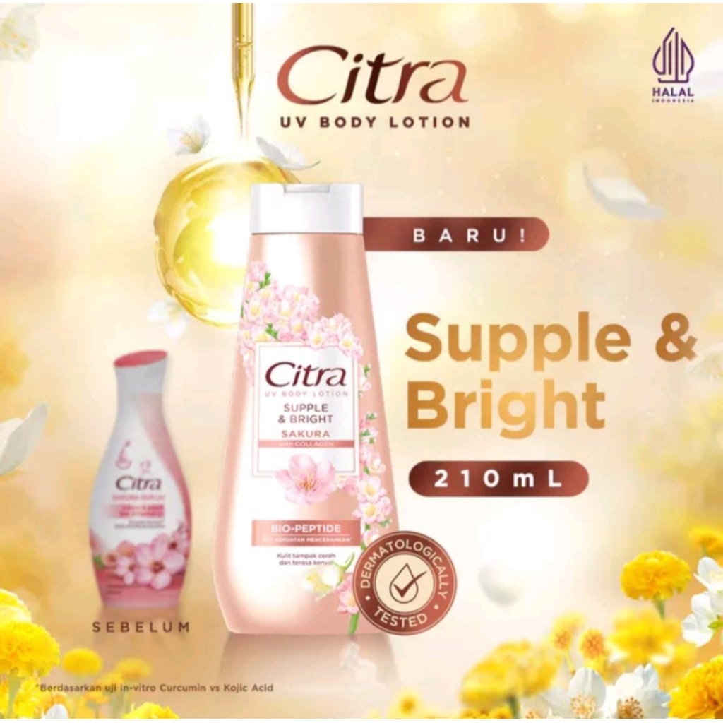 PROMO Citra Hand Body Lotion Sakura Supple & Bright