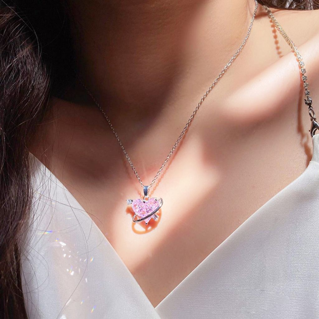 Kalung Love 925 Silver / Kalung Cinta Mata Love Silver