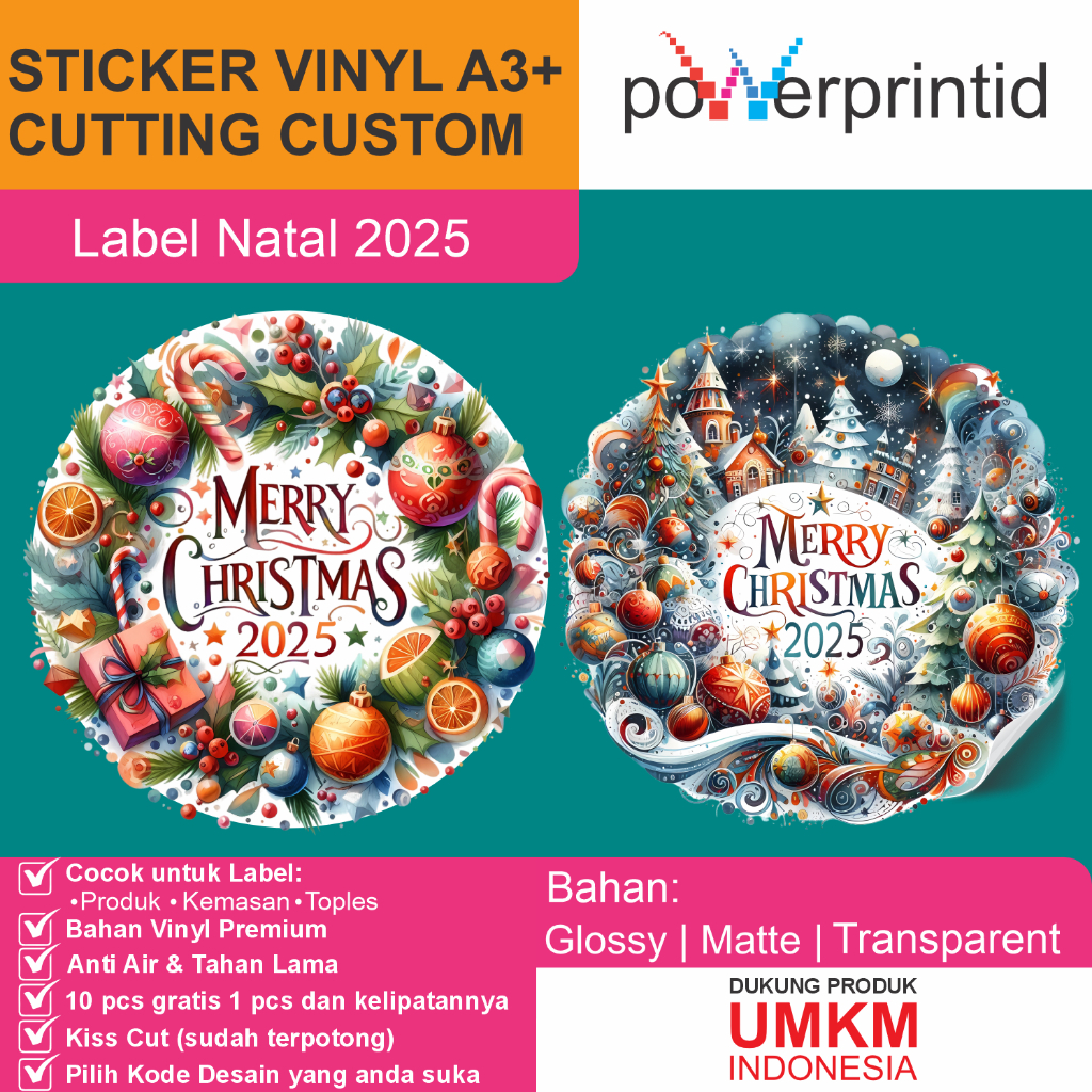 

Stiker Label Natal 2025 (Free Custom) – Desain Premium untuk Toples & Hampers