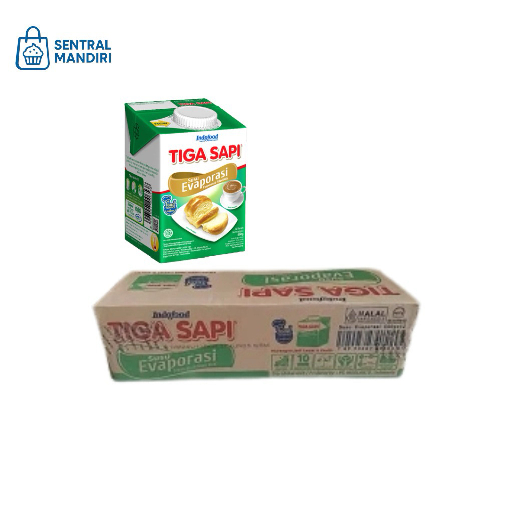 

Tiga Sapi Evaporasi Indofood Kemasan 500gram Isi 12Pcs (1 Dus)