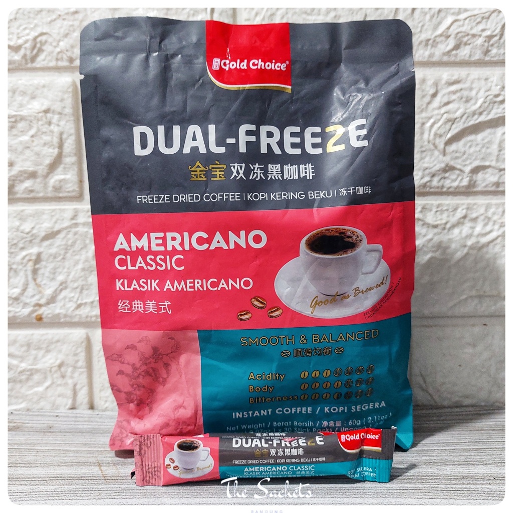 

Gold Choice Dual-Freeze Americano Classic Freeze-Dried Coffee Sachet