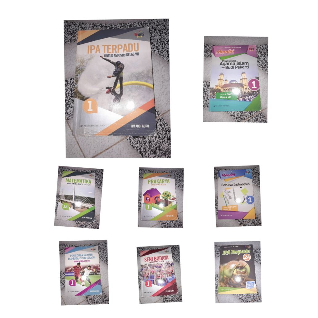 buku mata pelajaran kelas 7-8 smp