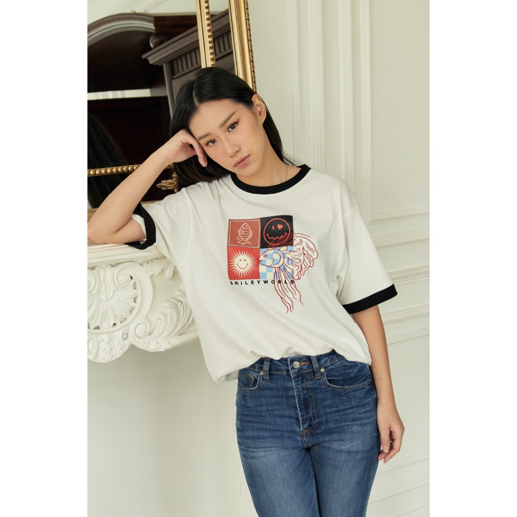 Emba Ladies x SmileyWorld - Orla Kaos Wanita Oversize Collection