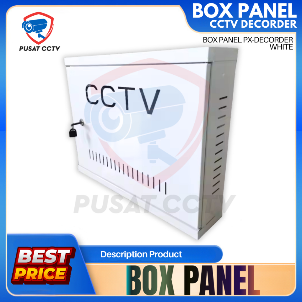 Box DVR PX-DECORDER || Box Penyimpanan Dvr CCTV || box pengaman DVR | Box Panel Pengunci Hitam, Puti