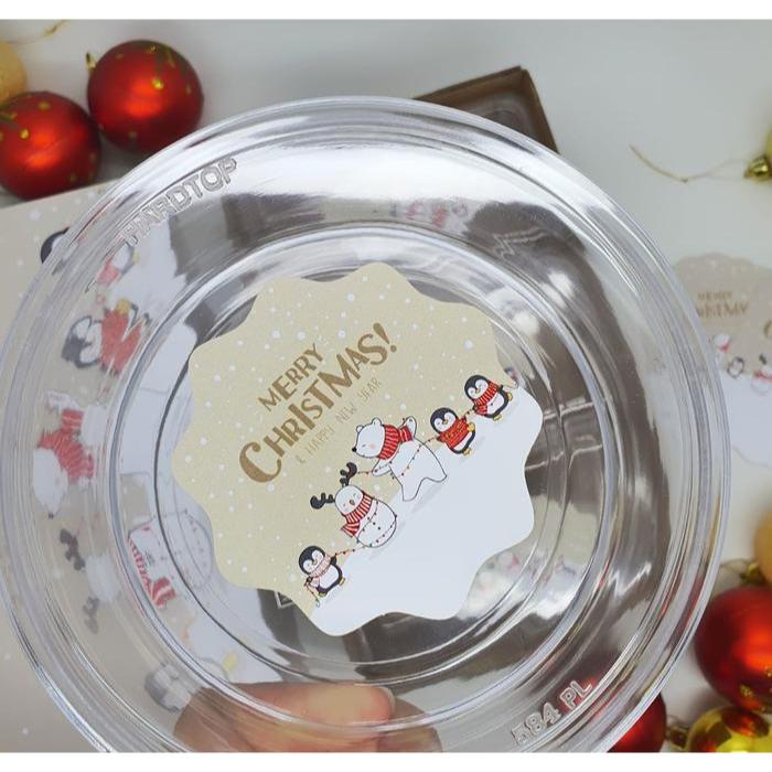 

Stiker Toples Natal Polar Bear & Friends 1 Pack Isi 6 Pcs Bulat