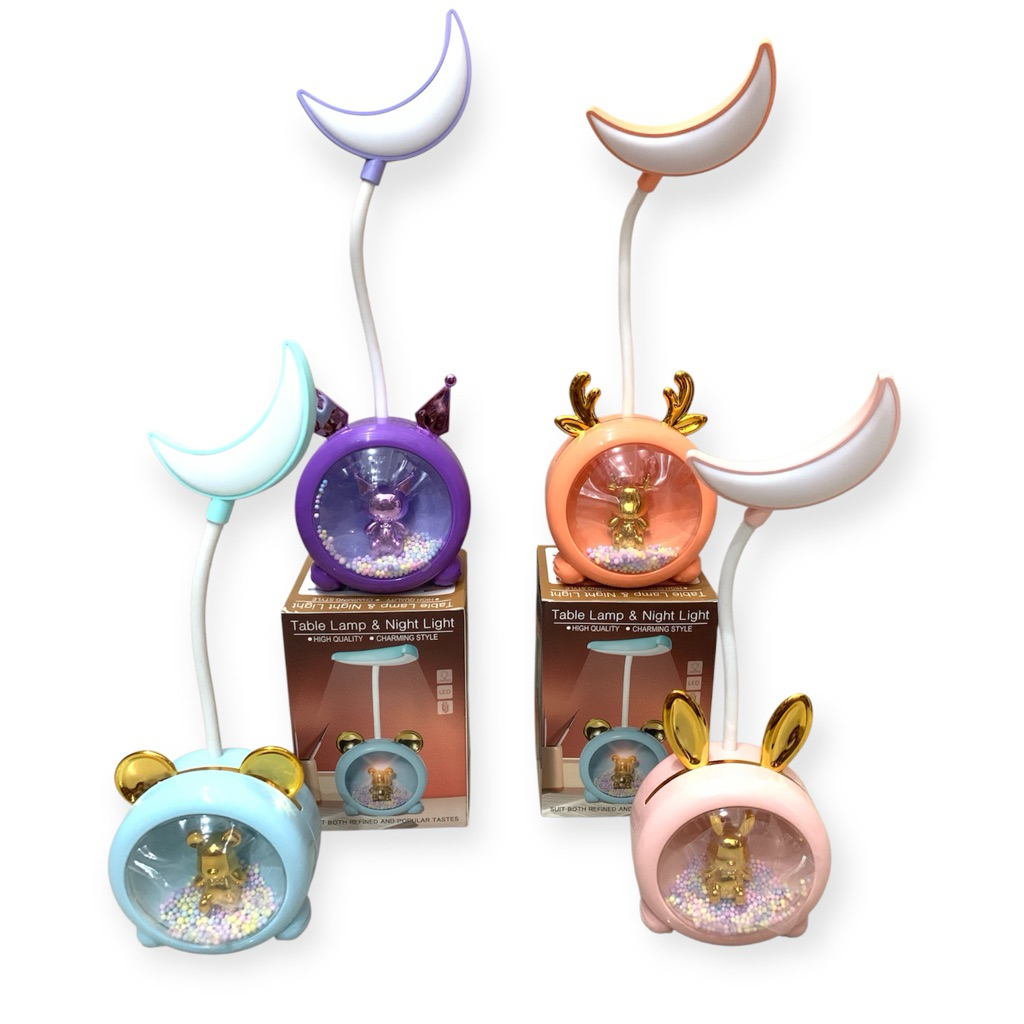 Lampu Meja Belajar Karakter Lucu / Lampu Tidur Lampu Belajar Charger / Lampu Tidur & Lampu Belajar