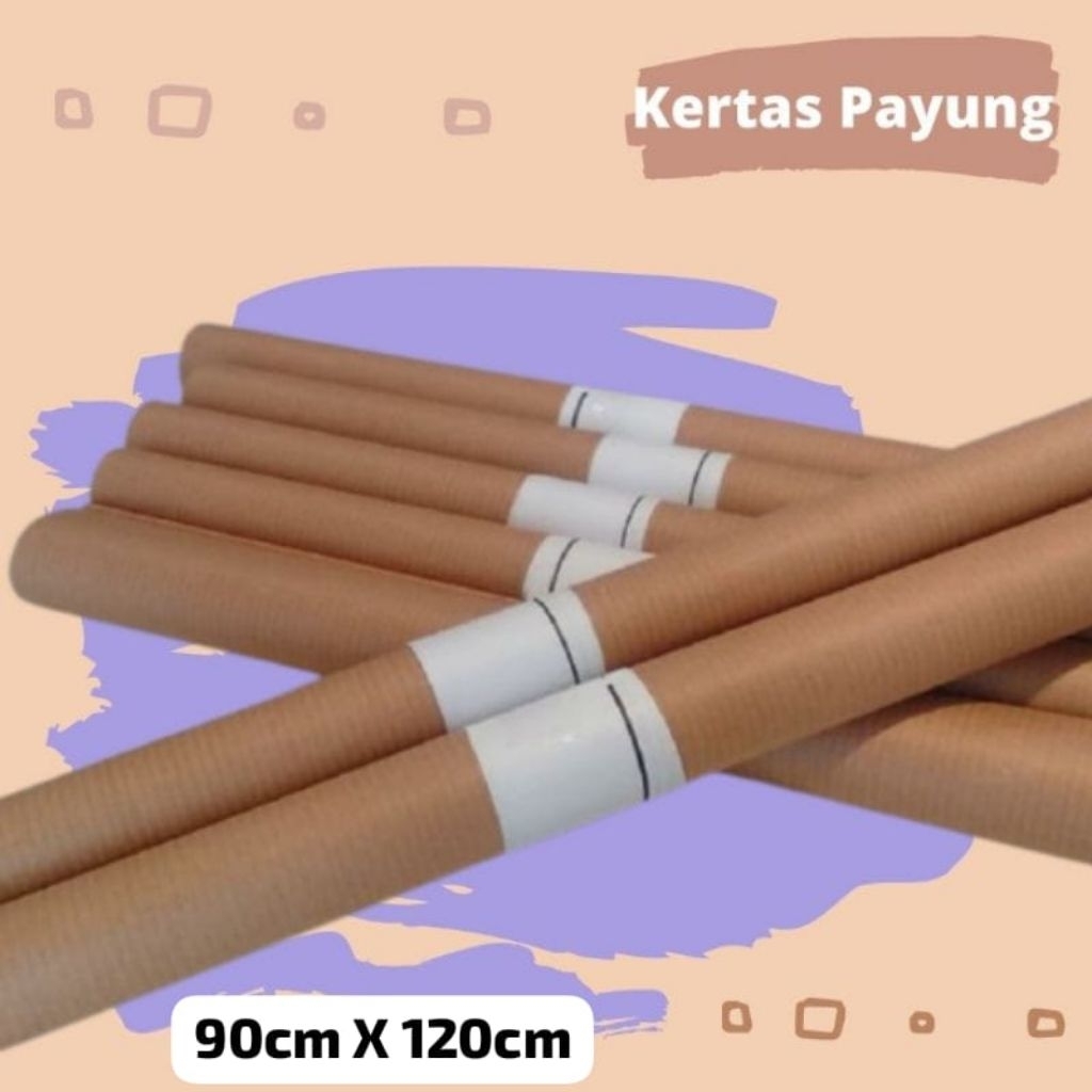 

Kertas Payung 90cm X 120cm - Kertas Sampul Tipis Namun Kuat untuk Melindungi Buku & Barang dari Debu dan Kerusakan Ringan
