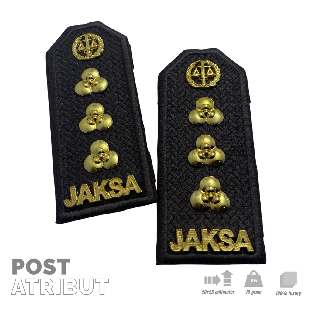 Pangkat PDU 3D-4B LOGAM JAKSA  / Pangkat JAKSA Terbaru / Atribut KEJAKSAAN / Atribut JAKSA / Post At