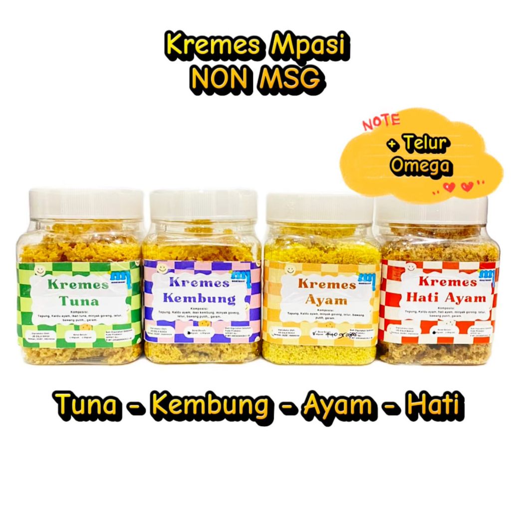 

Kremesan MPASI MOMIMOMI - Kremesan Hati Ayam | Kremesan Ayam | Kremesan Ikan Kembung | Kremesan Tuna