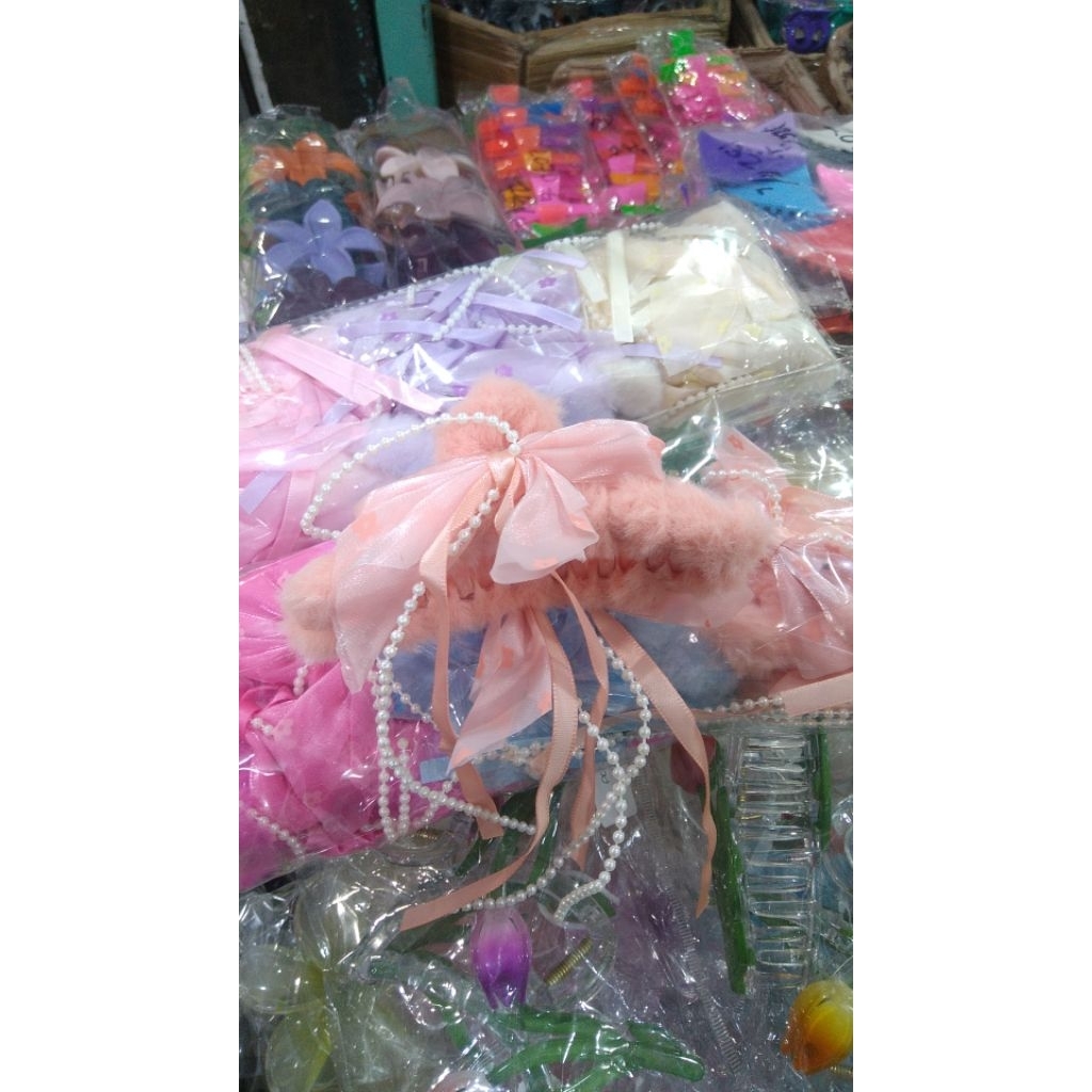 

DA-112 ISI 12PCS jepitan rambut bulu pita cantik jedai rambut lucu