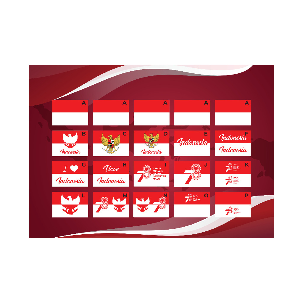 

stiker bendera merah putih bendera pipi