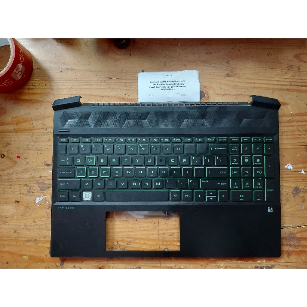 Palmrest Laptop HP Pavilion 15-EC 15EC Pavilion Gaming Keyboard rusak case only non garansisecond or