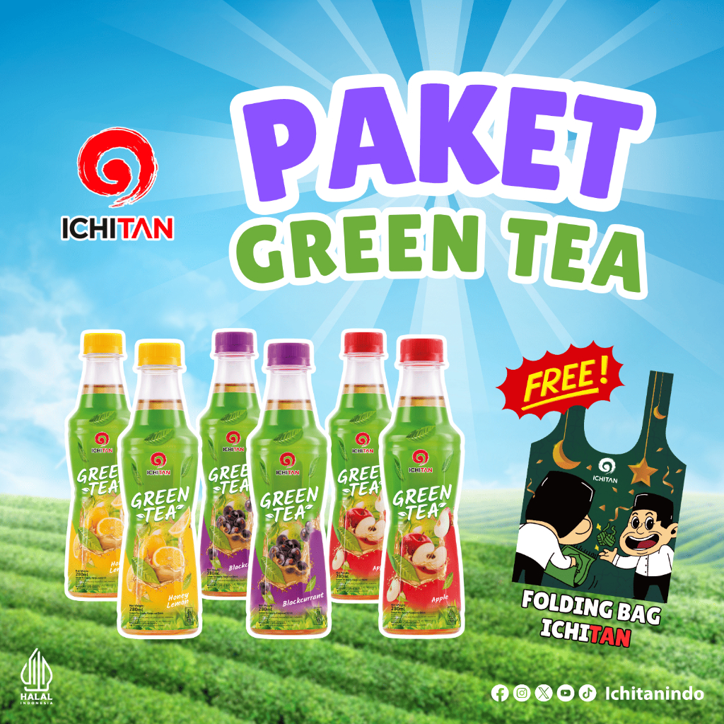 

Paket Ichitan Green Tea [ Varian Apple 2pcs + Blackcurrant 2pcs + Honey Lemon 2pcs ]