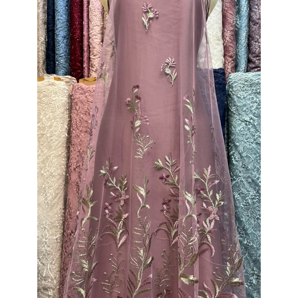 paket kain tulle garden multicolour + furing roberto junior