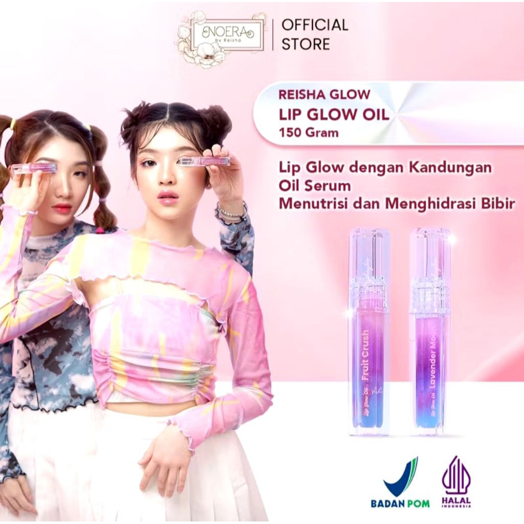 Noera by reisha glow lip glow oil lip serum ORI HALAL BPOM