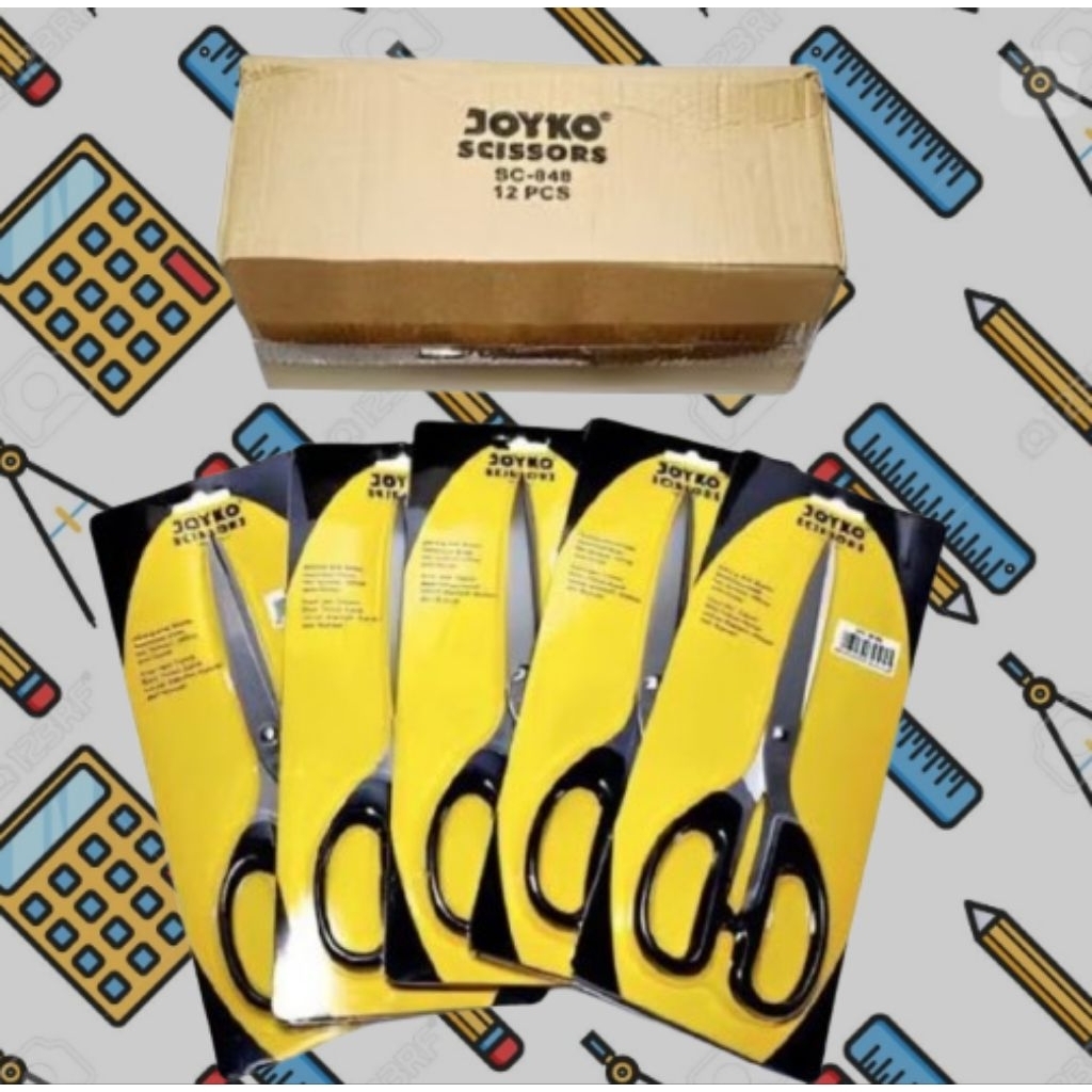 

Gunting Joyko SC828-838 Sedang 12 Pcs Gagang Hitam