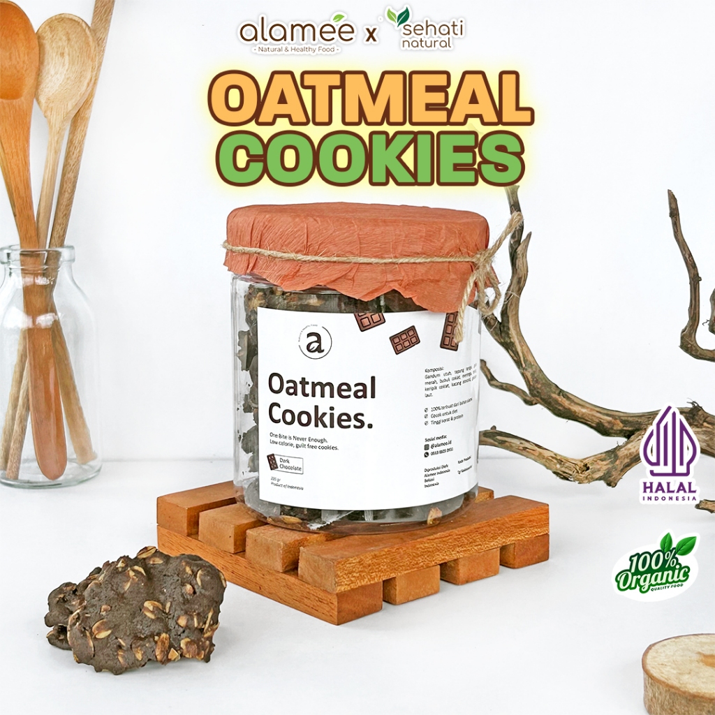

Oatmeal Cookies Dark Coklat Oat Snack Sehat Makanan Anak Bayi Balita Premium Kue Kering Cookie