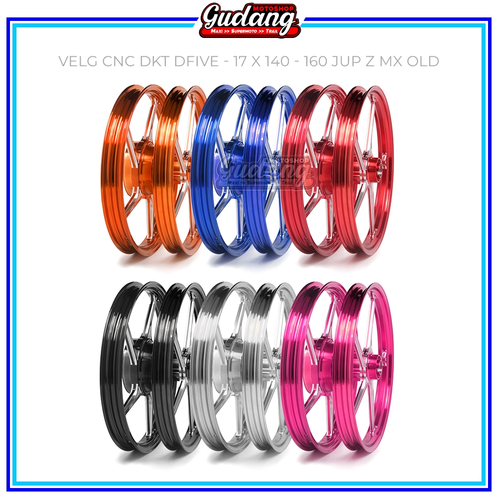 Velg Velek Set DKT DFIVE AK55 Palang 5 Depan Belakang Ring 14 x 160 185 Ring 17 140 160 185 Vario 11