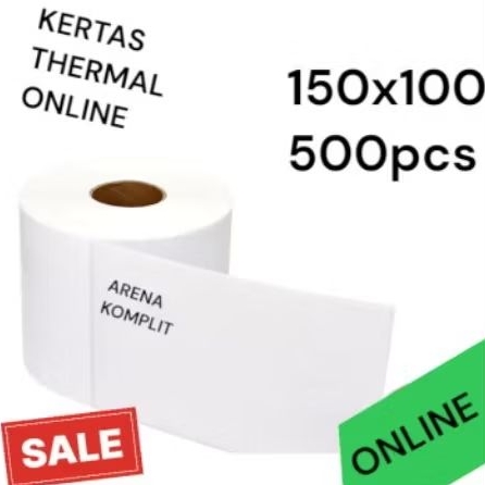 

Thermal Printer 100 x 150 500pcs Kertas Roll Termal Sticker Packing Promo