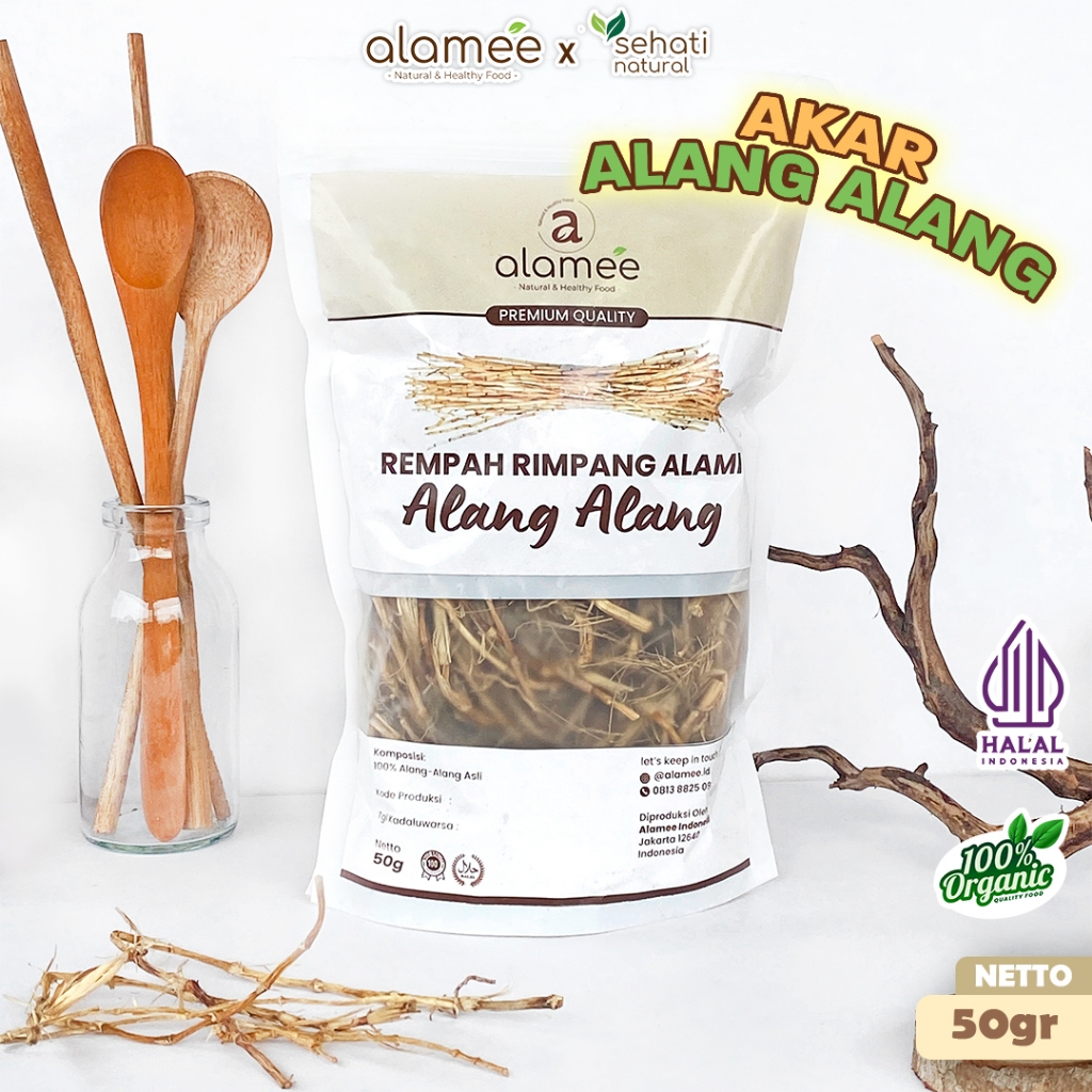 

ALAMEE Alang Alang Akar Rempah Cogon Grass Rempah Rimpang Organik Alami Bumbu Seasoning Masakan 50gr
