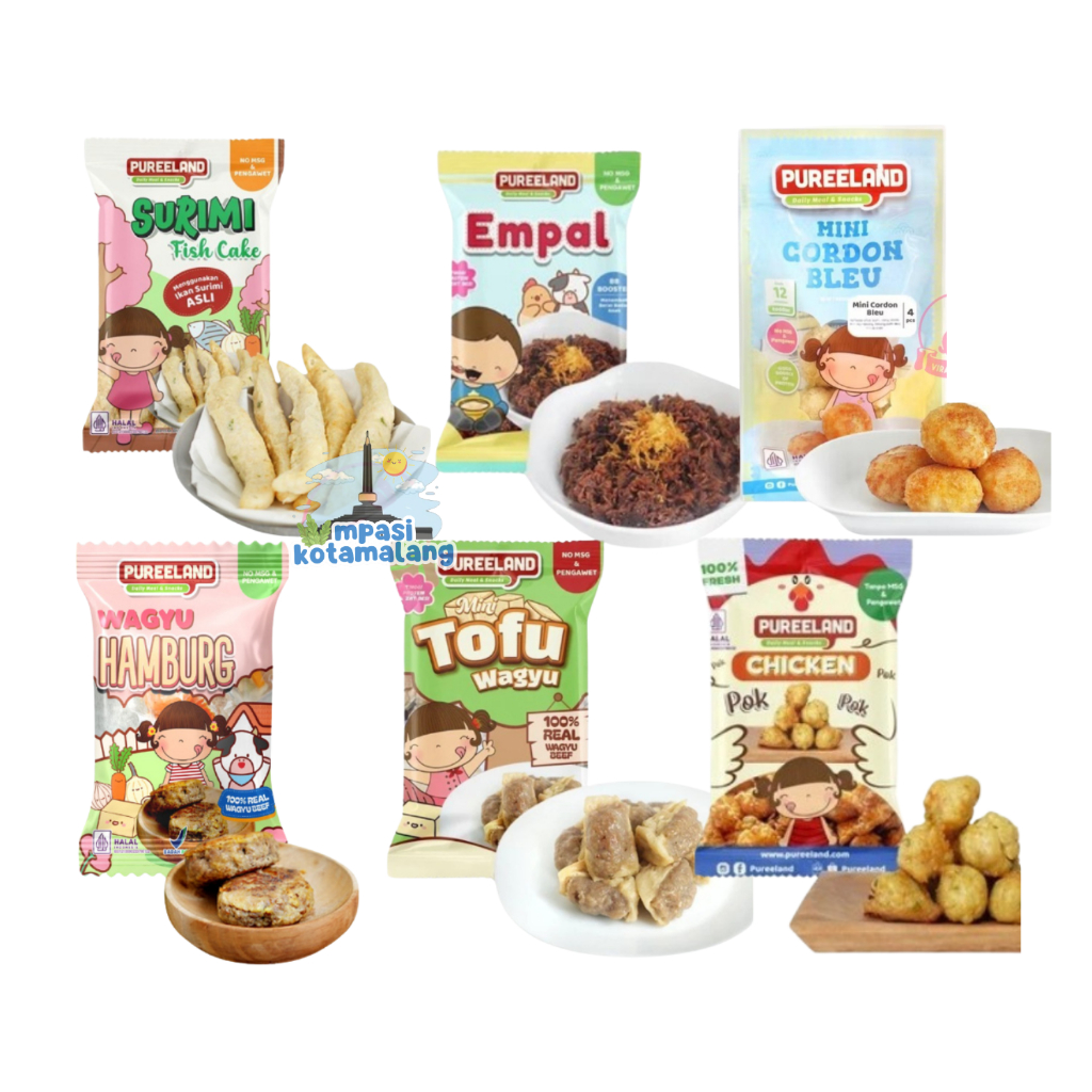 

12+ PUREELAND FROZEN SIAP SAJI/CORDON BLEU/CHICKEN POK POK/ SURIMI FISH CAKE OTAK OTAK IKAN/ BEEF BURGER/ EMPAL/ TAHU BAKSO NON MSG