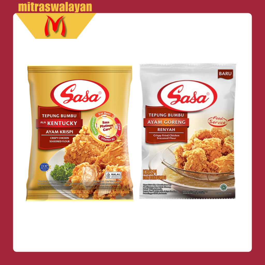 

SASA Tepung Bumbu Kentucky Crispy 850g / Ayam Goreng Renyah Putih 900g