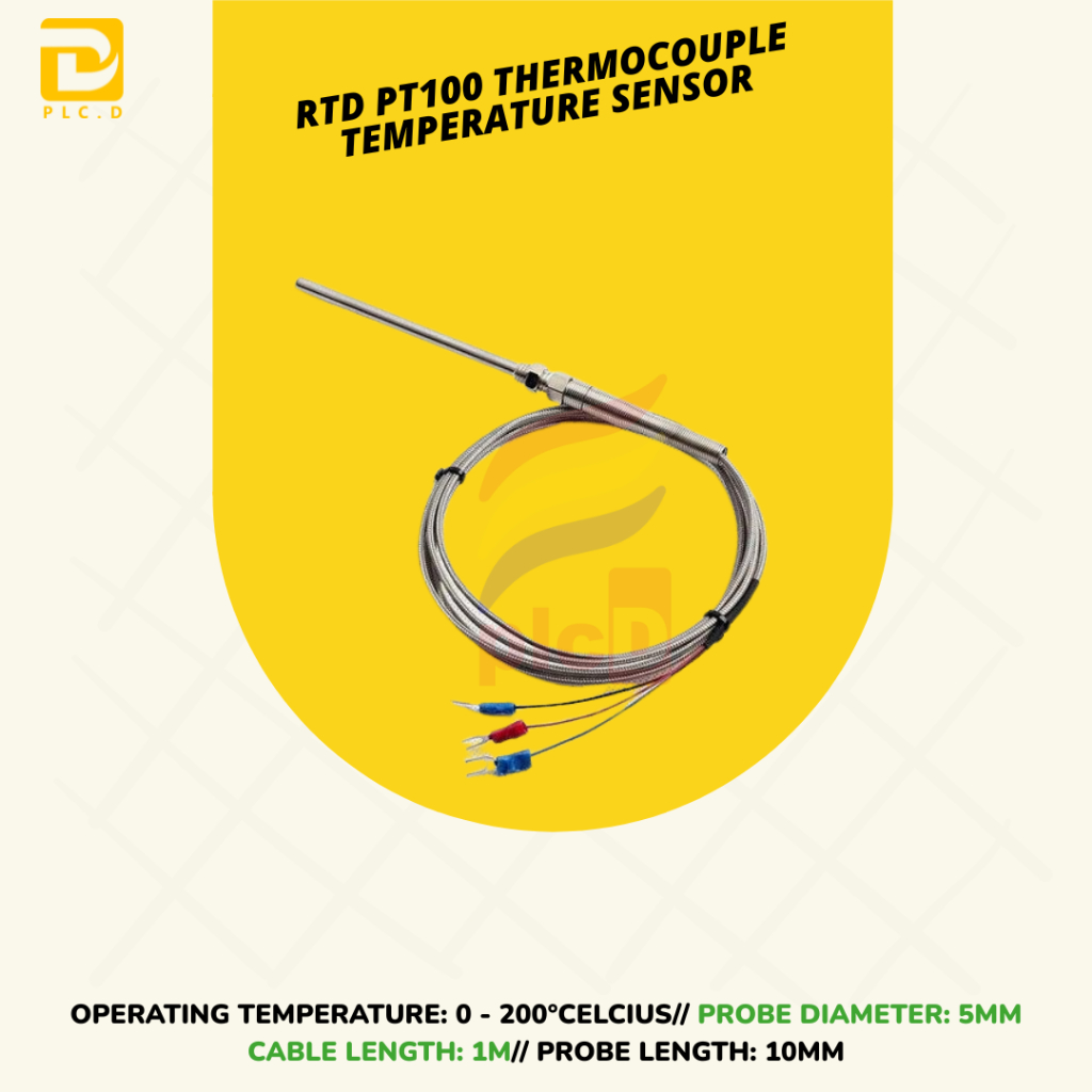 RTD PT-100 PT100 Probe Temperature Thermal Sensor Suhu