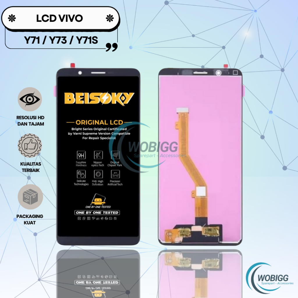 LCD TOUCHSCREEN VIVO Y71 / Y73 / 1724 / Y71S / Y71A FULLSET NEW COMPLETE FULLSET ORIGINAL SPAREPART 