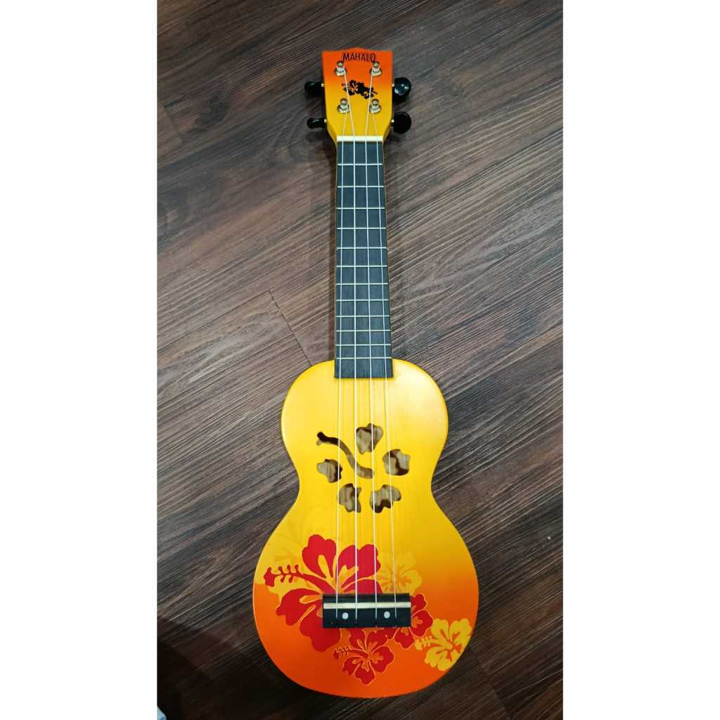 Mahalo Ukulele Hibiscus Burst (Bag)