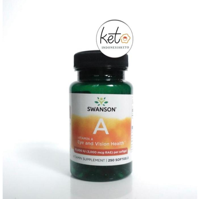 Swanson Vitamin A 10.000 IU (3000mcg RAE),  250 Softgels ORI 100% USA