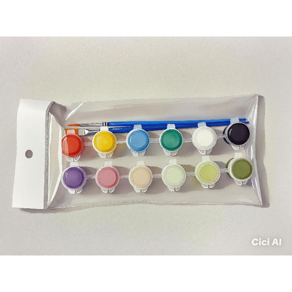 

Cat Lukis Acrylic Set 12Warna Water Based Hasil Doff