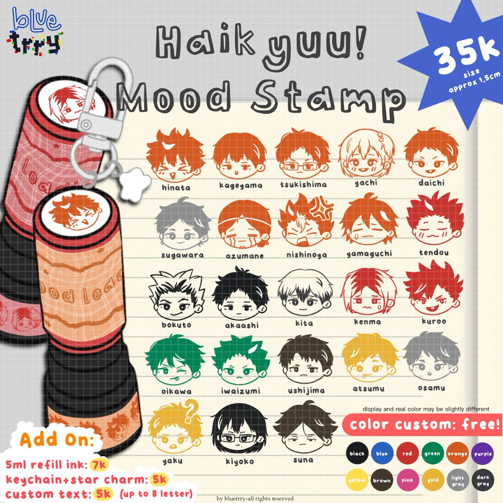 

[SUDAH ISI FORM] Haikyuu! mood stamp batch #1