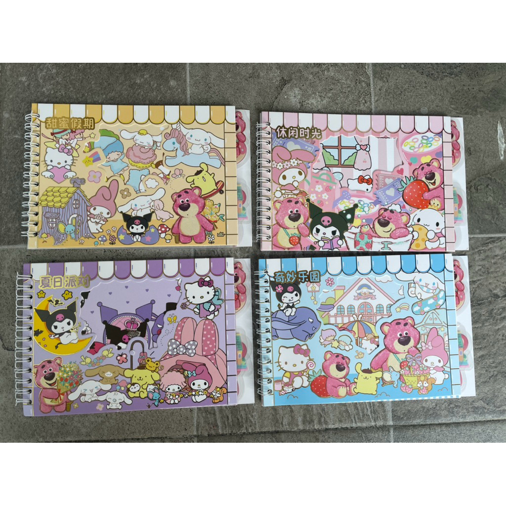 

Stiker Buku binder isi 10 Lembar Karakter Sanrio Lotso Lucu Sticker NoteBook