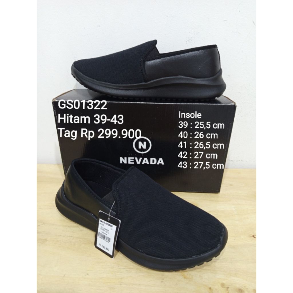 SEPATU PRIA NEVADA HITAM ORIGINAL