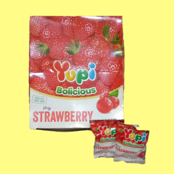 

Yupi Bolicious Strawberry Permen Jelly 5 gram (24 pcs/box)