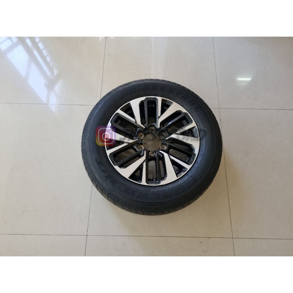 Velg Serep Oem Fortuner TRD r18 Ban Bridgestone 265/60/18 cck Vnt Vrz Gr Pajero Strada Hilux Triton 