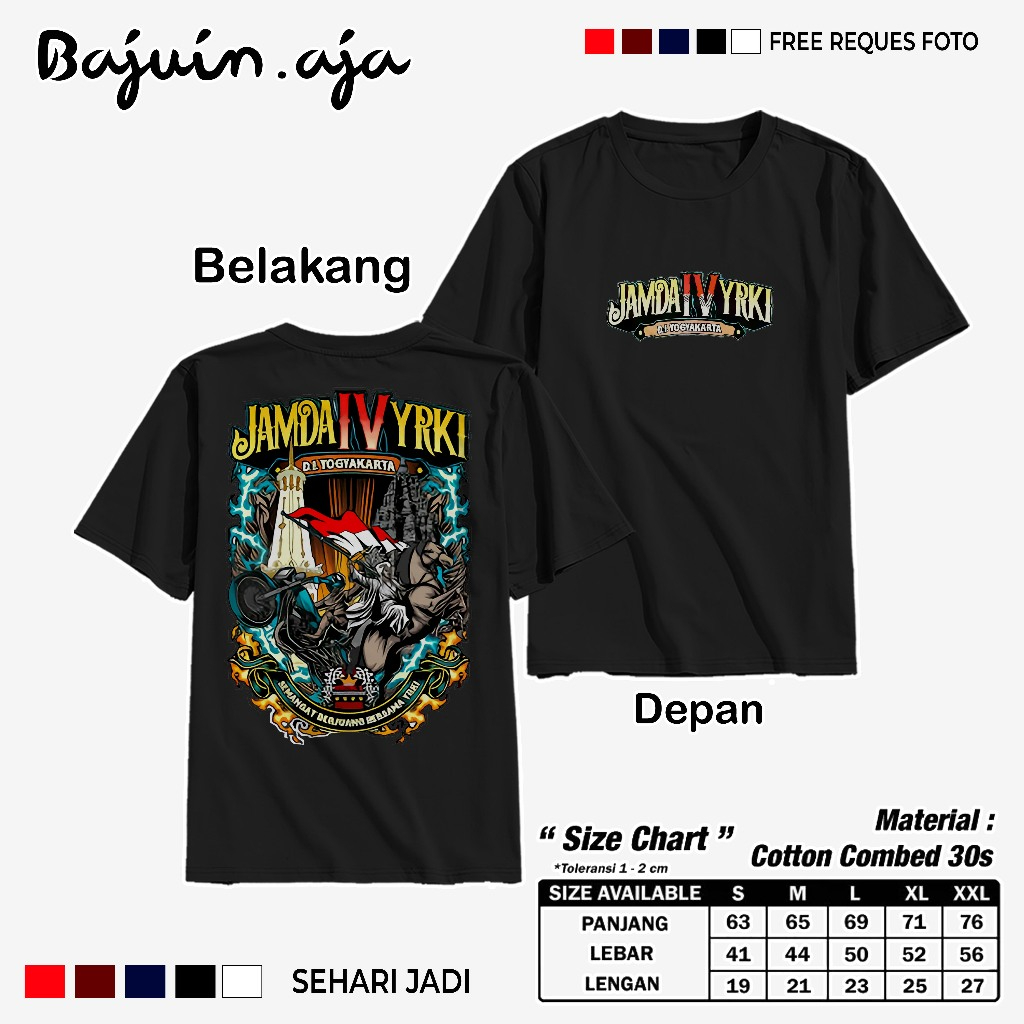 LENGAN PENDEK HITAM KAOS JAMDA IV DIY - KAOS JAMDA IV YRKI PENGPROV DIY by KAGA CREATIVE
