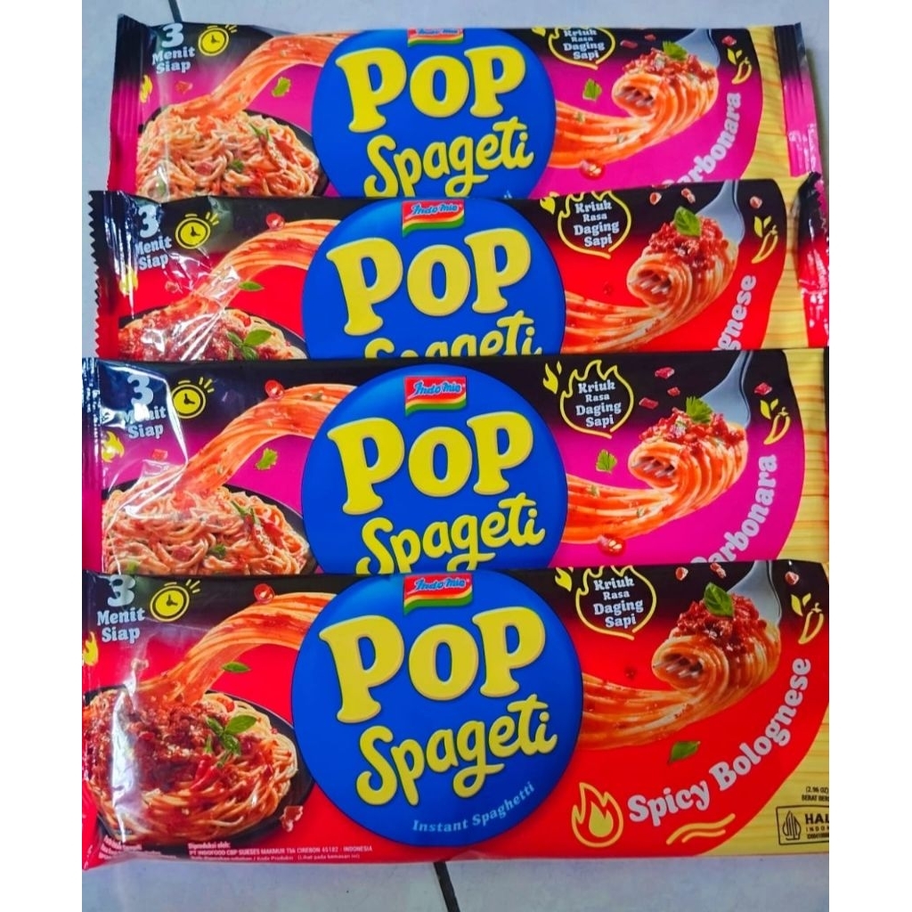 

POP SPAGHETTI VARIAN CARBONARA DAN SPICY BOLOGNESE