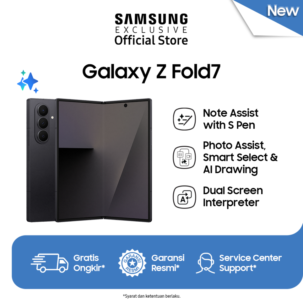 Samsung Galaxy Z Fold7 12/256GB  - Jetblack | Smartphone AI | Hp Lipat Tipis | Kamera 200MP