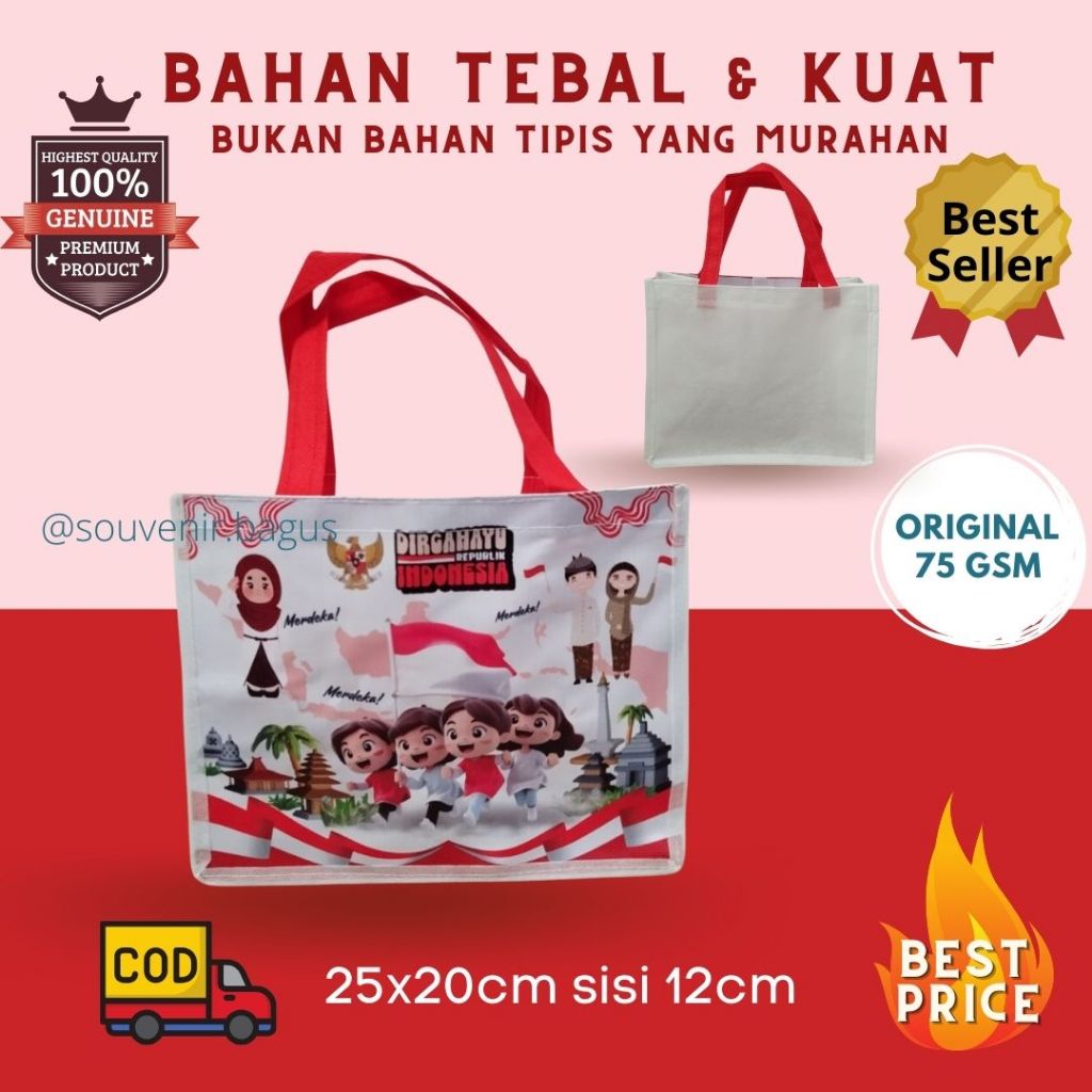 

Tas Souvenir Agustusan natal 75 GSM imlek custom sangjit tea pai custom Imlek Chinese New Years