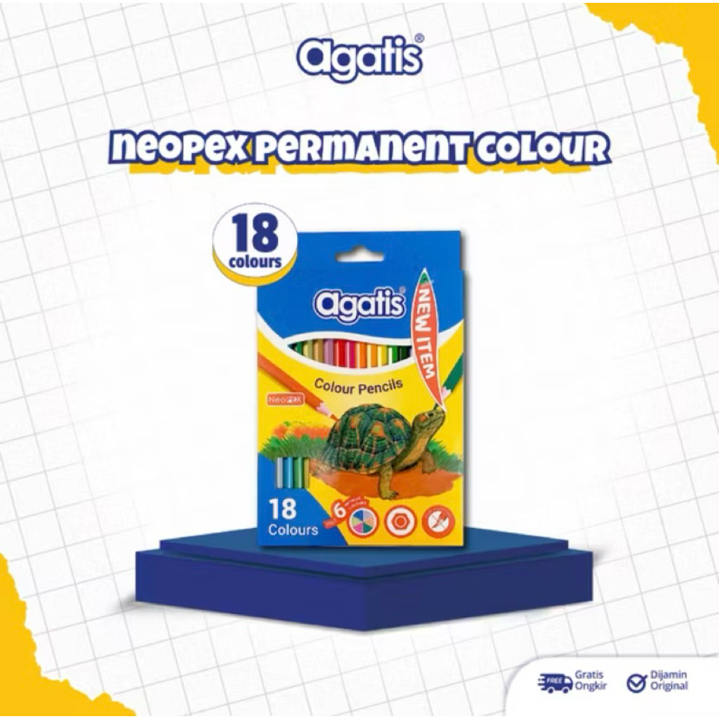

AGATIS Neopex Permanen Colour-Pensil Warna Neopax Eco Hexagonal 18 Warna