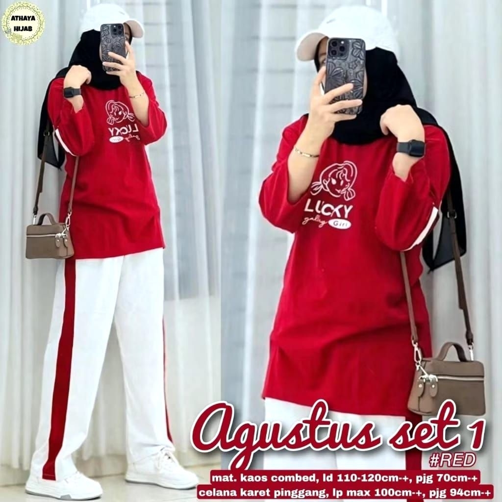 KAOS DAN CELANA JOGER MERAH PUTIH AGUSTUSAN