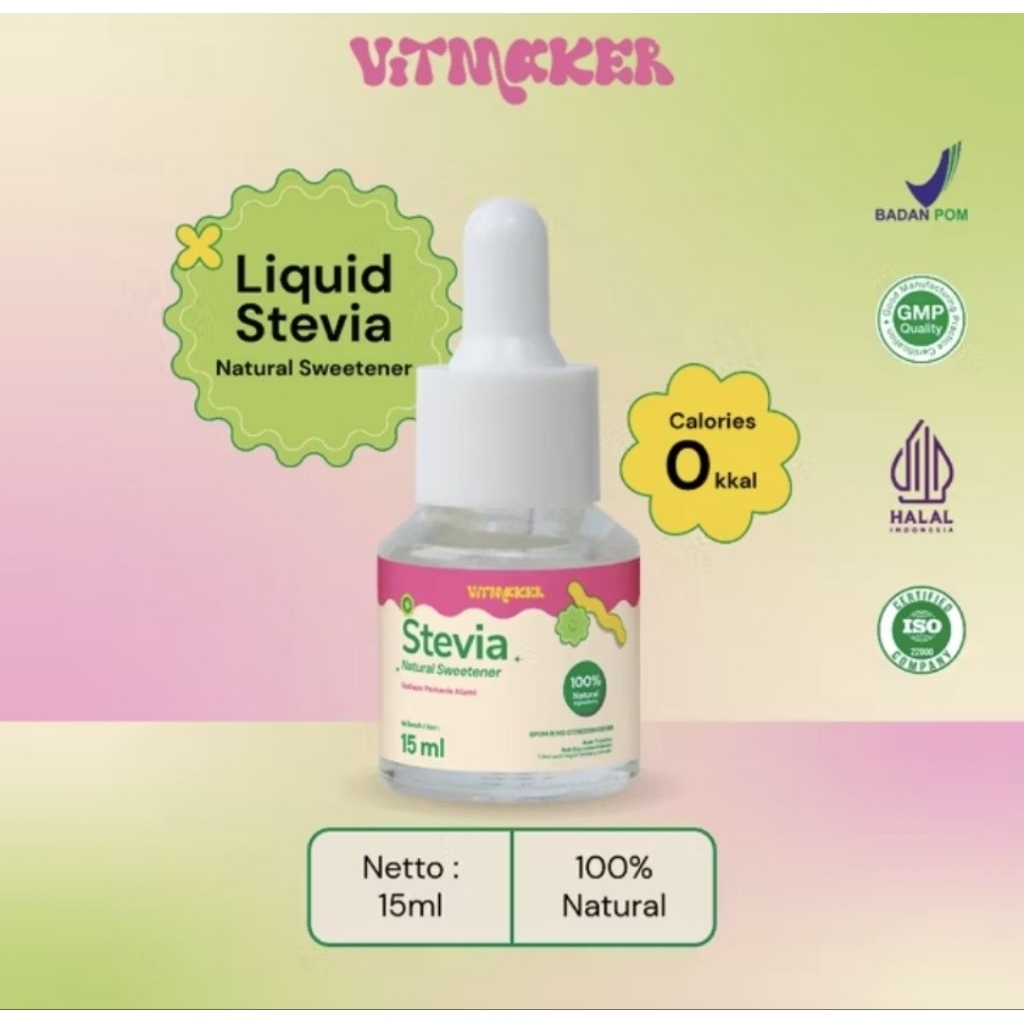 

NEW Vitmaker Stevia 15ml/Liquid Stevia Pengganti Gula