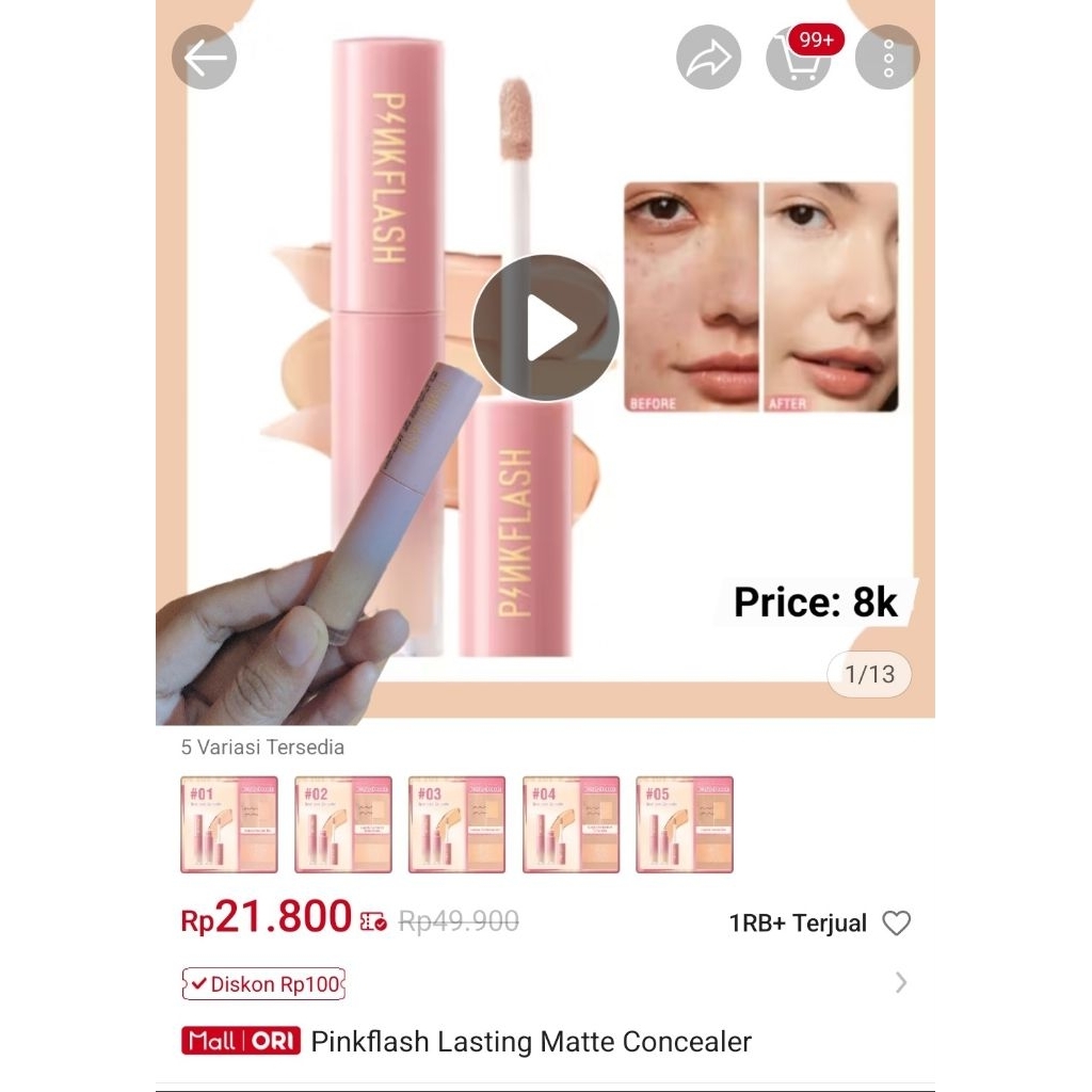 Preloved Pinkflash Concealer