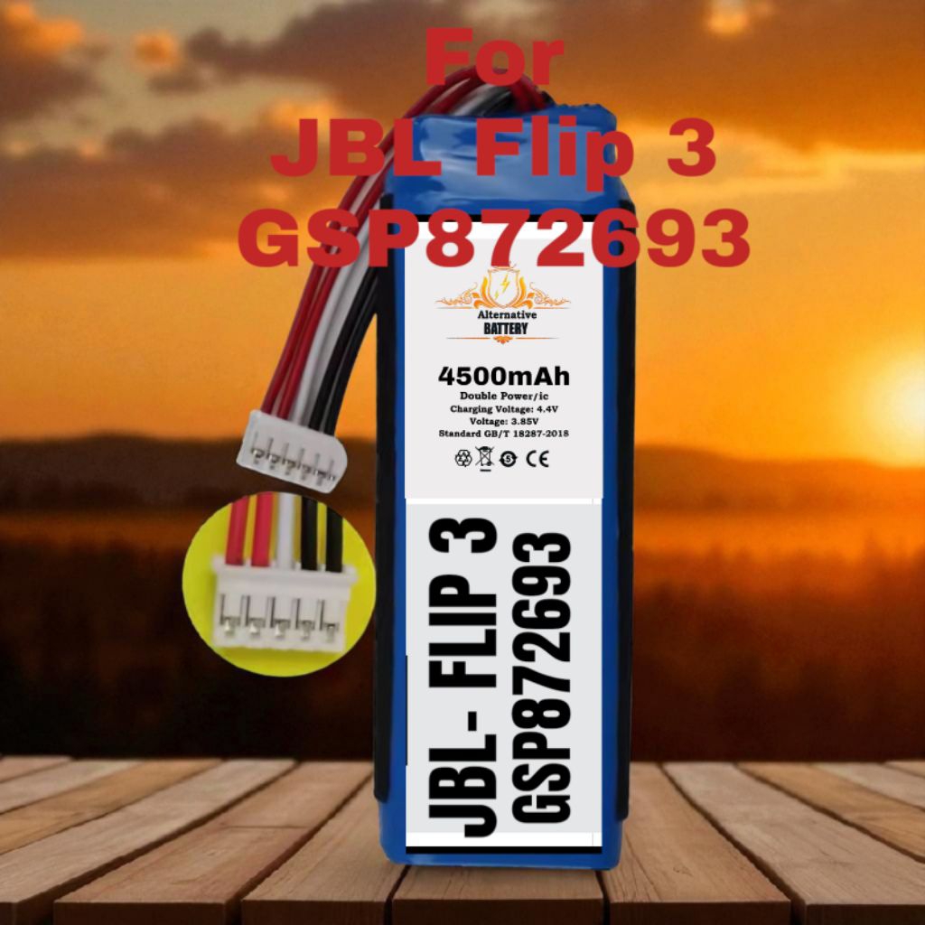 Batre GSP872693 For JBL Flip 3 Speaker Bluetooth Portabel Batrai GSP 872693 Flip3 Baterai 4500mAh Ba