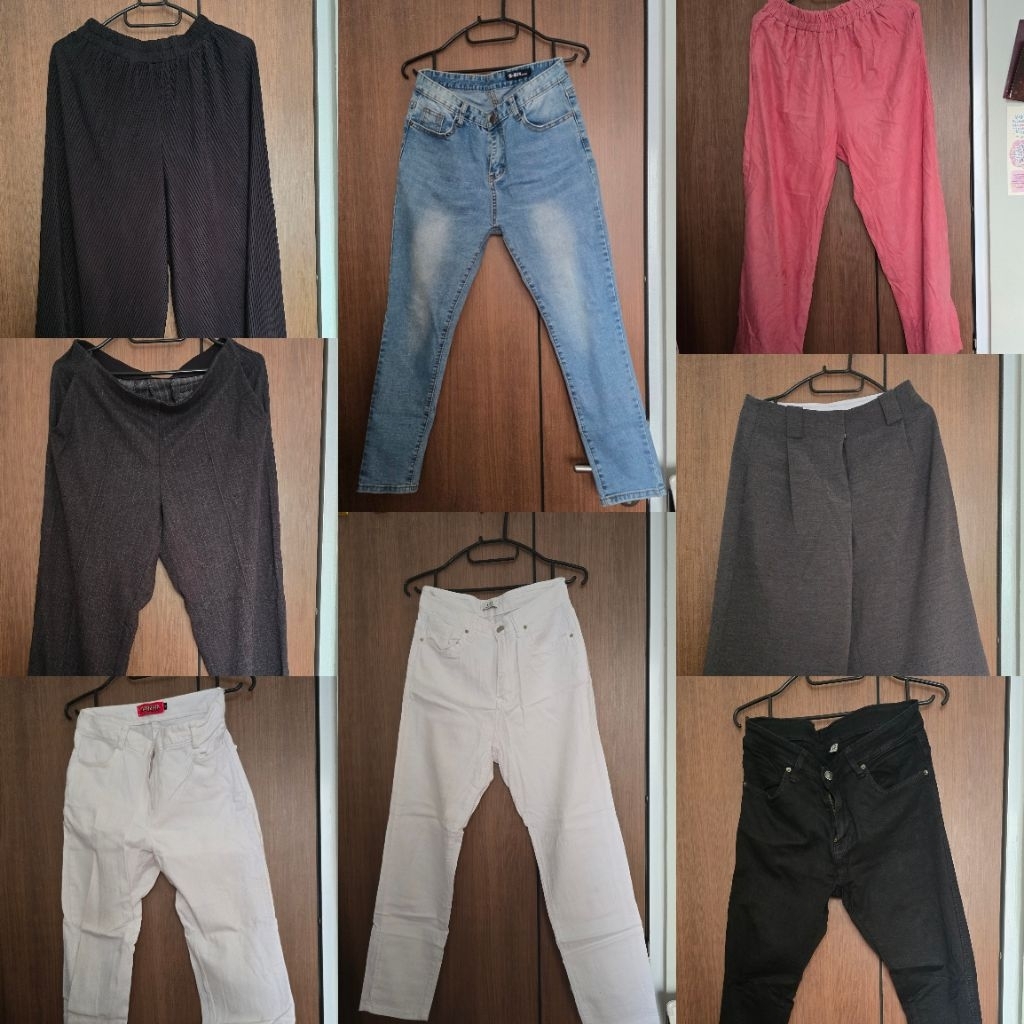 ♡Preloved♡ Celana Jeans Kulot Denim Wanita Uniqlo dll